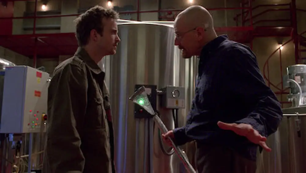 Walter y Jesse en el episodio Mosca de Breaking Bad Walter y Jesse en el episodio Mosca de Breaking Bad