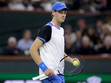 Jannik Sinner durante Indian Wells 2024, torneo en el que dio positivo Jannik Sinner durante Indian Wells 2024, torneo en el que dio positivo