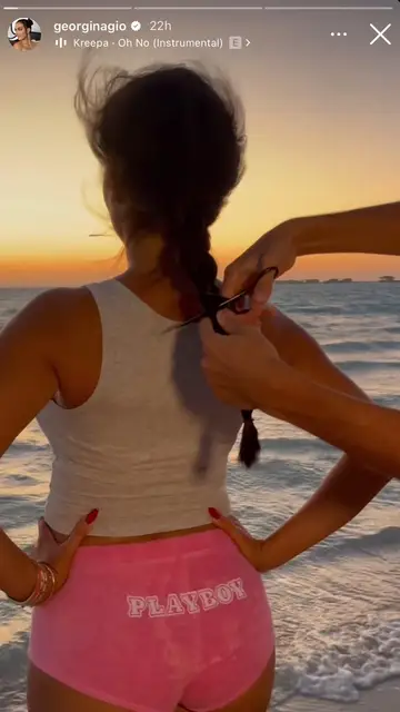 Corte de trenza de Georgina Rodríguez Corte de trenza de Georgina Rodríguez