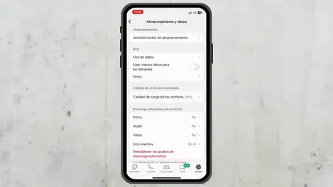 Pantalla con los permisos de acceso a un móvil Pantalla con los permisos de acceso a un móvil