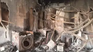 Imagen del interior de los edificios que sufrieron un incendio en Campanar, Valencia Imagen del interior de los edificios que sufrieron un incendio en Campanar, Valencia