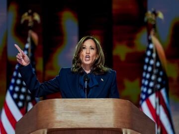 La candidata presidencial demócrata Kamala Harris