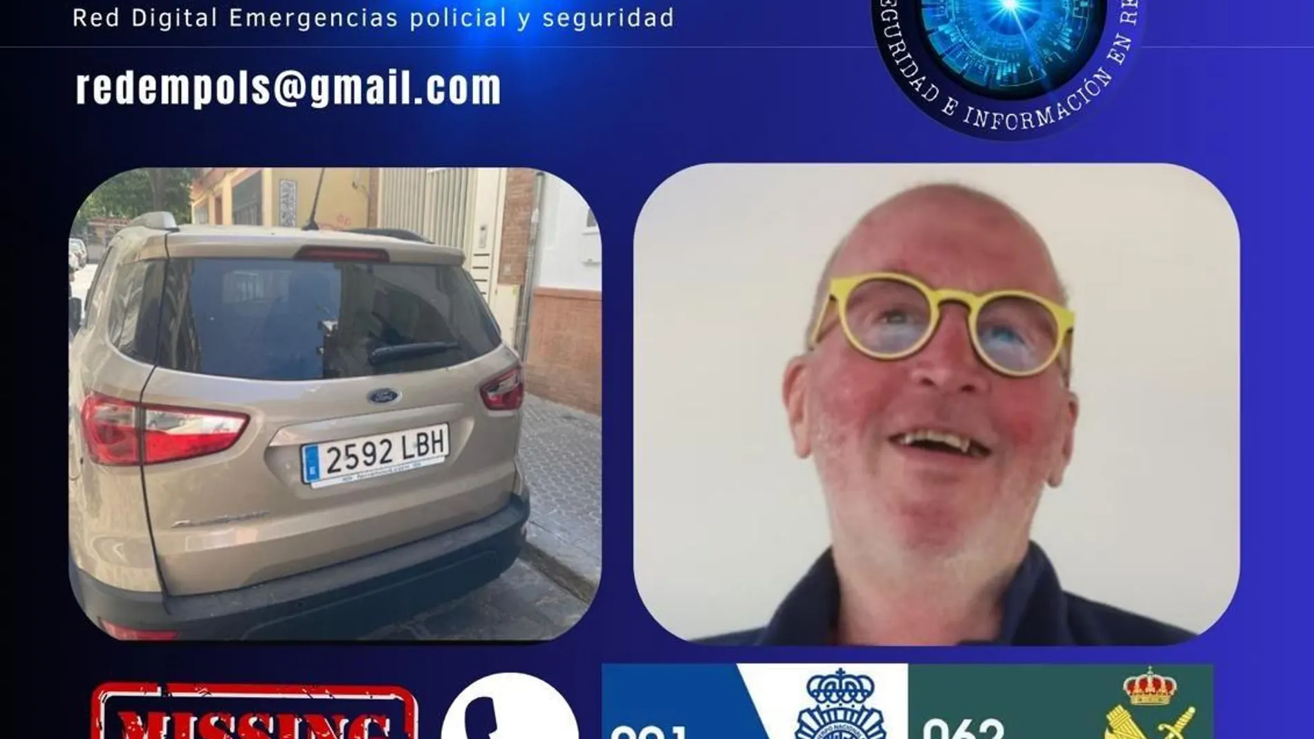 Imagen del cartel sobre la desaparición de James Gordon Lyman Lake. Imagen del cartel sobre la desaparición de James Gordon Lyman Lake.