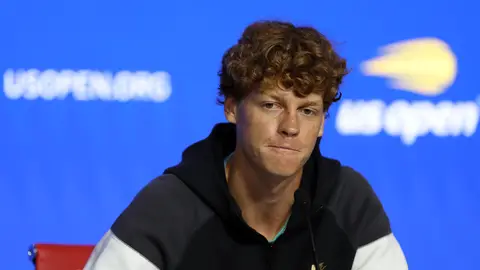 Jannik Sinner atiende a los medios en el US Open 2024 Jannik Sinner atiende a los medios en el US Open 2024