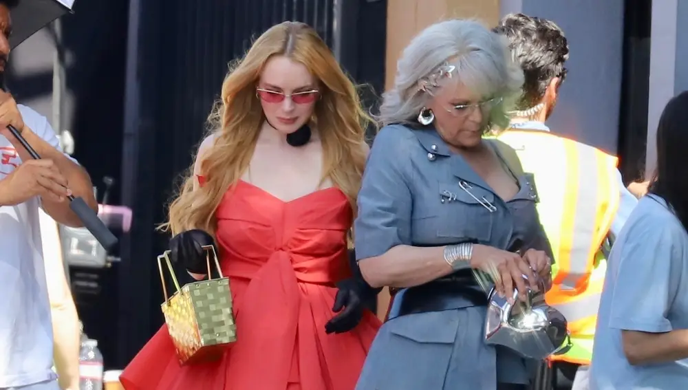 Lindsay Lohan y Jamie Lee Curtis en el rodaje de Ponte en mi lugar 2 Lindsay Lohan y Jamie Lee Curtis en el rodaje de Ponte en mi lugar 2