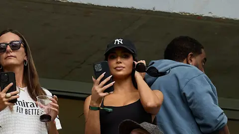 Kim Kardashian, en el estadio Santiago Bernabéu Kim Kardashian, en el estadio Santiago Bernabéu