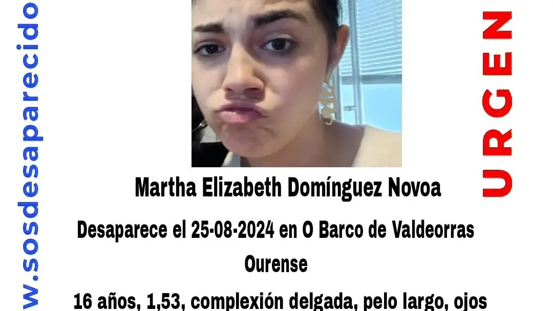 Desaparecida Martha Elizabeth Domínguez Novoa después de haberse escapado de un centro en Ourense Desaparecida Martha Elizabeth Domínguez Novoa después de haberse escapado de un centro en Ourense
