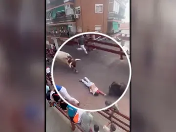 Corneado en los encierros de San Sebastián Corneado en los encierros de San Sebastián