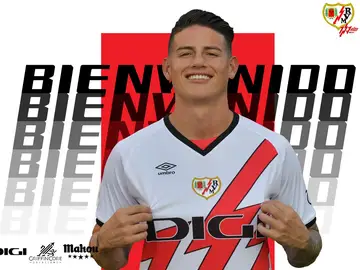 James Rodríguez posa con la camiseta del Rayo Vallecano James Rodríguez posa con la camiseta del Rayo Vallecano