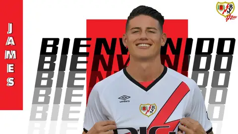 James Rodríguez posa con la camiseta del Rayo Vallecano James Rodríguez posa con la camiseta del Rayo Vallecano