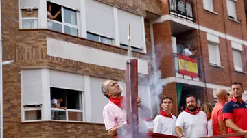 Primer encierro de las fiestas de San Sebastián de los Reyes (Madrid) con seis toros de Peñas Blancas, este lunes. Primer encierro de las fiestas de San Sebastián de los Reyes (Madrid) con seis toros de Peñas Blancas, este lunes.