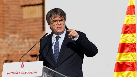 Imagen de archivo del pasado 8 de agosto del expresidente catal&aacute;n Carles Puigdemont