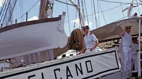 Felipe VI en su formación en la escuela naval Felipe VI en su formación en la escuela naval