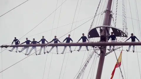 Felipe VI en su formación en la escuela naval Felipe VI en su formación en la escuela naval