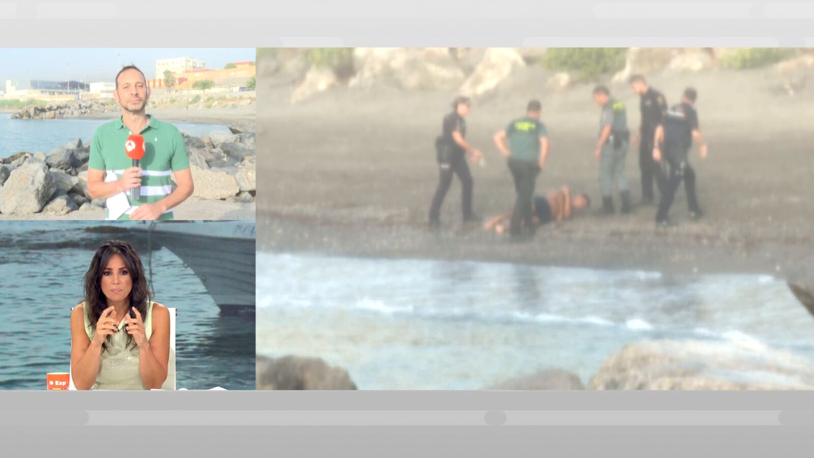 Espejo Público es testigo de la entrada ilegal a nado en la frontera de Ceuta: 