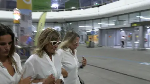 Cari Lapique llegando a Málaga Cari Lapique llegando a Málaga