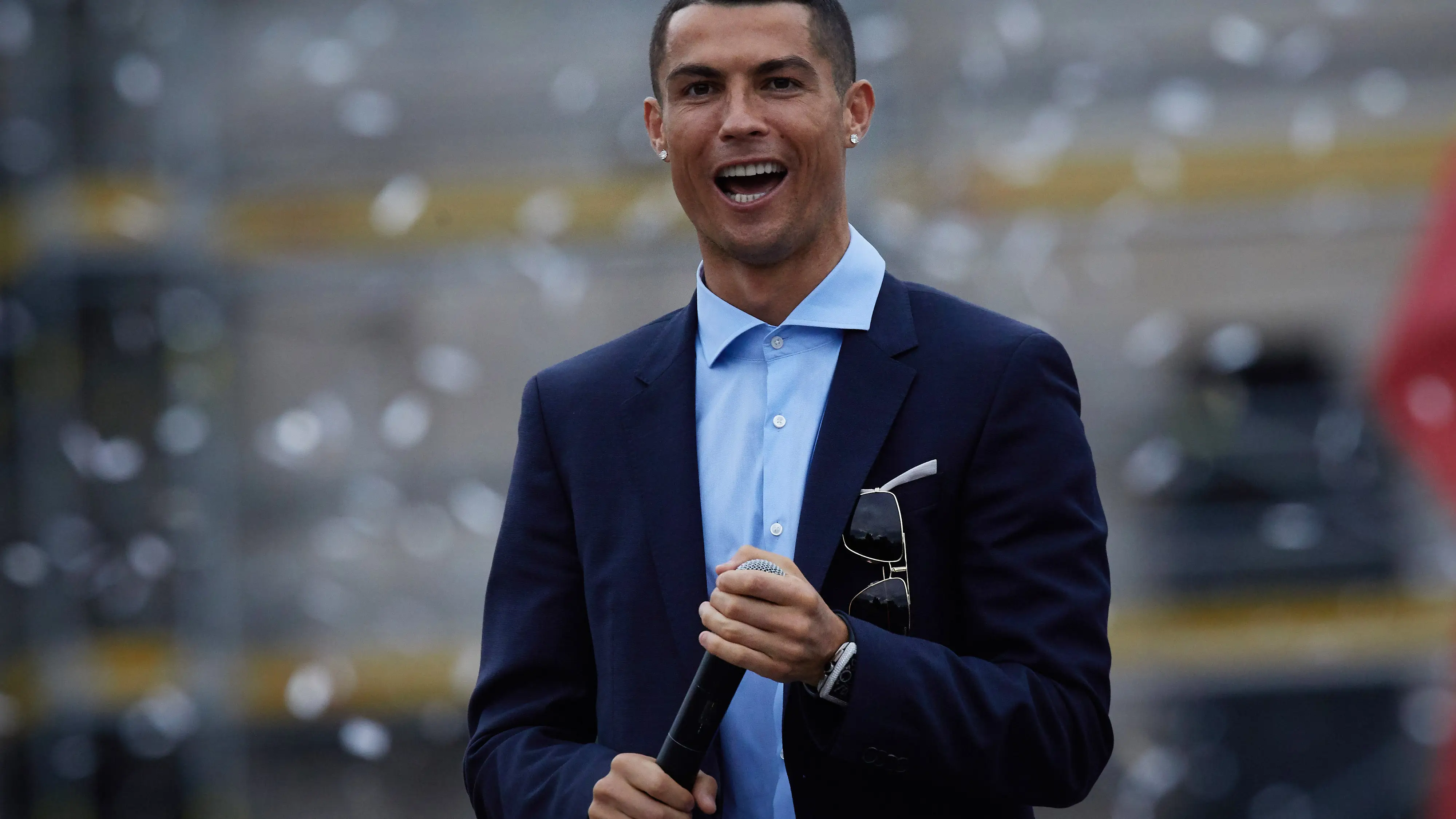 Cristiano Ronaldo en la celebración de la 13ª Liga de Campeones del Real Madrid Cristiano Ronaldo en la celebración de la 13ª Liga de Campeones del Real Madrid