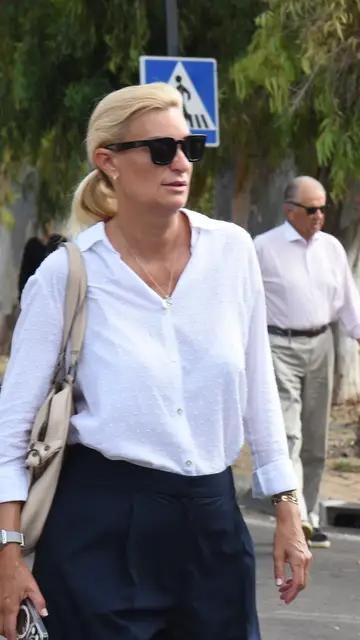 María Zurita, en el funeral de Caritina Goyanes María Zurita, en el funeral de Caritina Goyanes