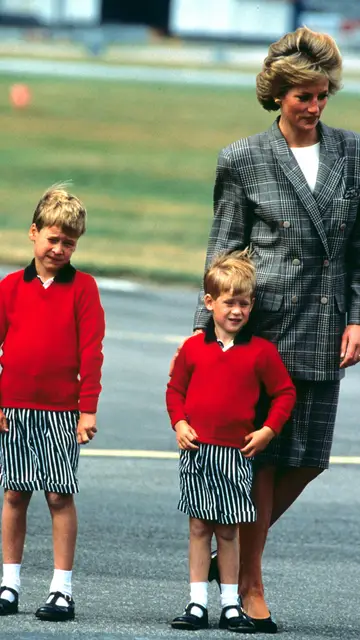 Lady Di, el príncipe Guillermo y el príncipe Harry Lady Di, el príncipe Guillermo y el príncipe Harry