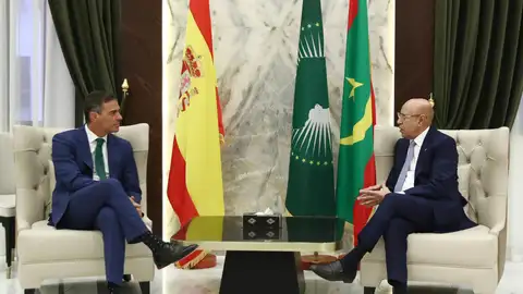 Pedro Sánchez con el presidente de la República Islámica de Mauritania Pedro Sánchez con el presidente de la República Islámica de Mauritania