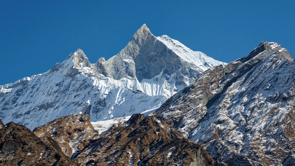 Cordillera del Annapurna Cola de pez, Machapuchare Cordillera del Annapurna Cola de pez, Machapuchare