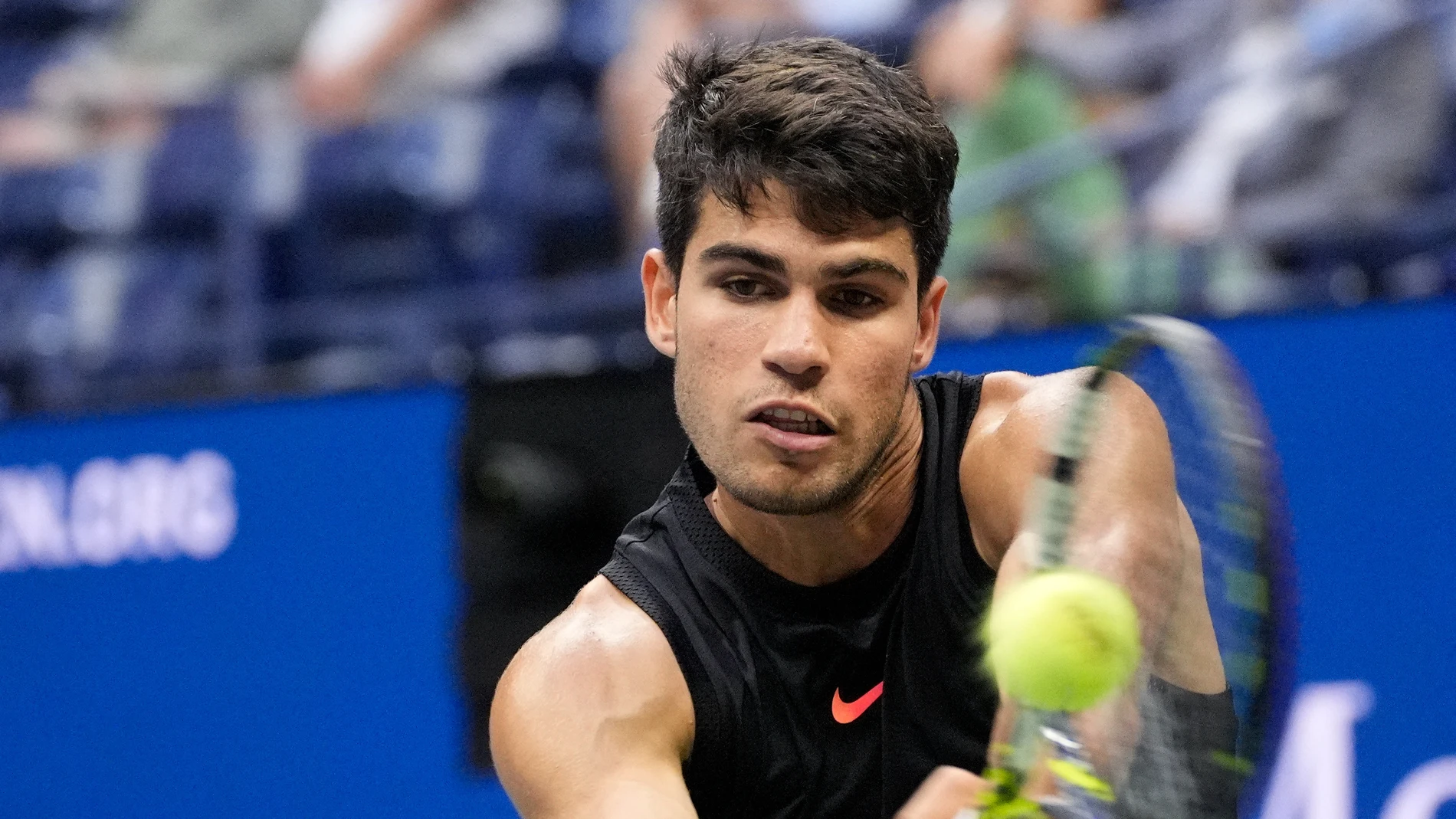 Carlos Alcaraz en su debut en el US Open Carlos Alcaraz en su debut en el US Open