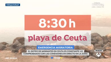 Una cámara de Espejo Público comprueba en directo el número de migrantes que llegan a Ceuta en 1 hora