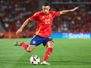 Jesús Navas, en un partido con la selección española