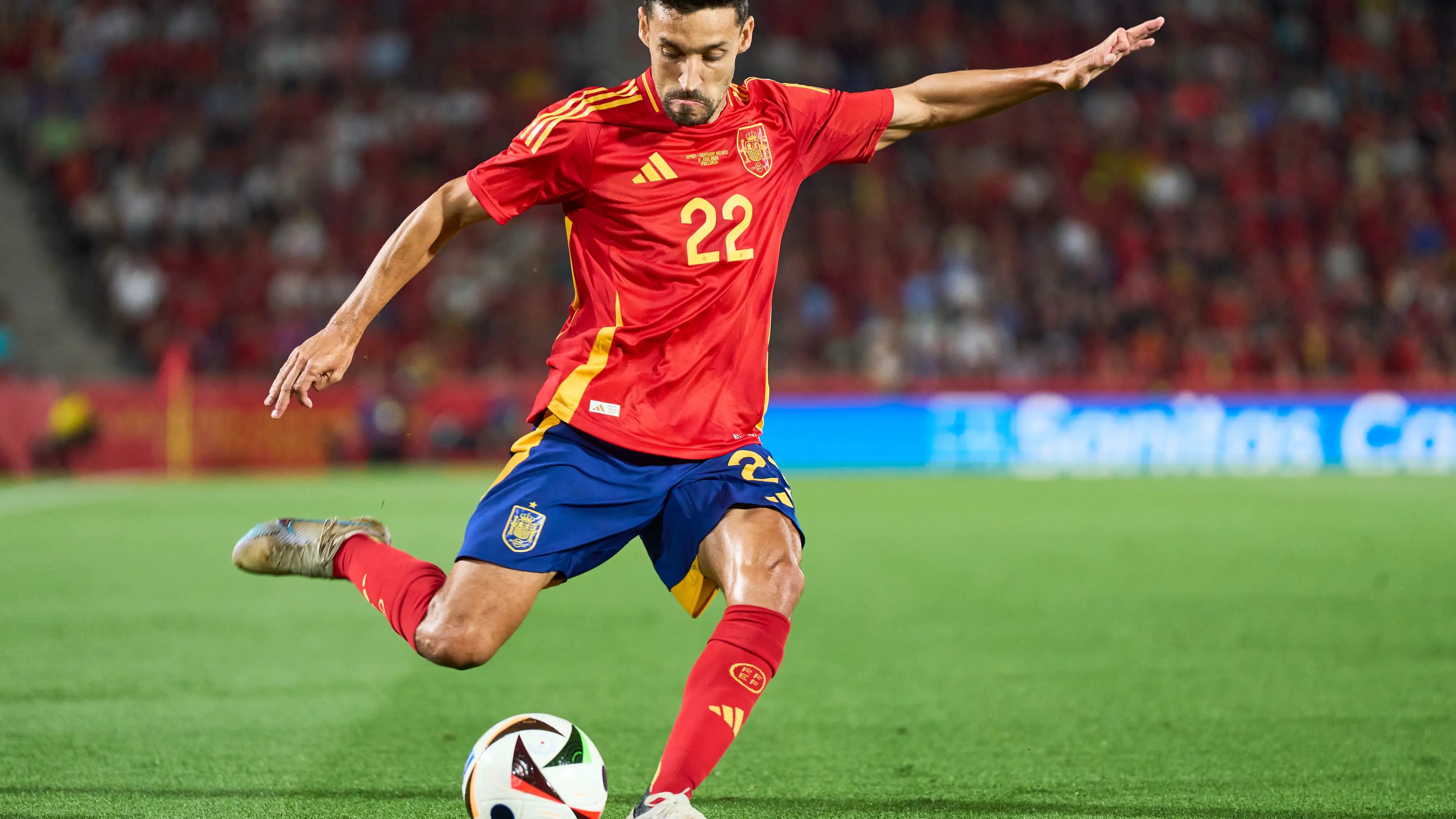 Jesús Navas, en un partido con la selección española Jesús Navas, en un partido con la selección española