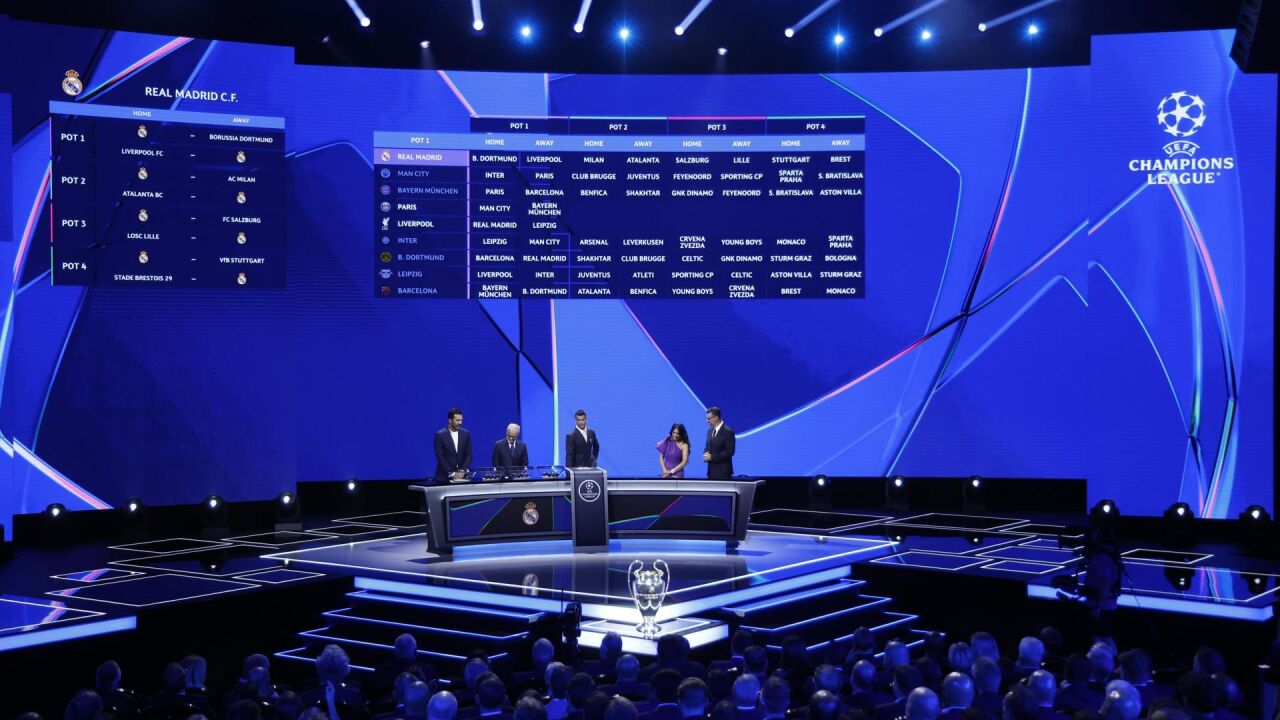 Champions League 202525 draw live Spanish teams already have rivals