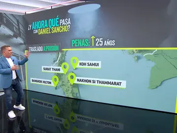 Carlos Quílez nos cuenta qué le espera ahora a Daniel Sancho, condenado a cadena perpetua en Tailandia Carlos Quílez nos cuenta qué le espera ahora a Daniel Sancho, condenado a cadena perpetua en Tailandia