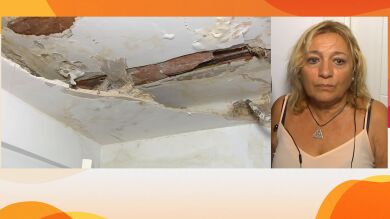 El techo de su casa se ha venido abajo por las filtraciones de aguas fecales de una vecina con síndrome de Diógenes