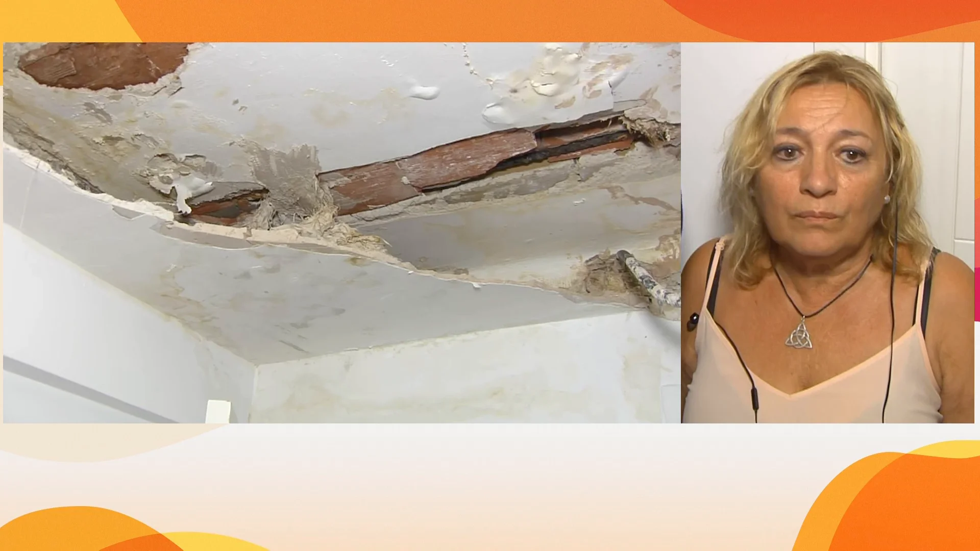 El techo de su casa se ha venido abajo por las filtraciones de aguas fecales de una vecina con s&iacute;ndrome de Di&oacute;genes