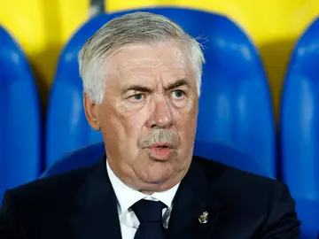 Carlo Ancelotti en el partido contra la UD Las Palmas Carlo Ancelotti en el partido contra la UD Las Palmas