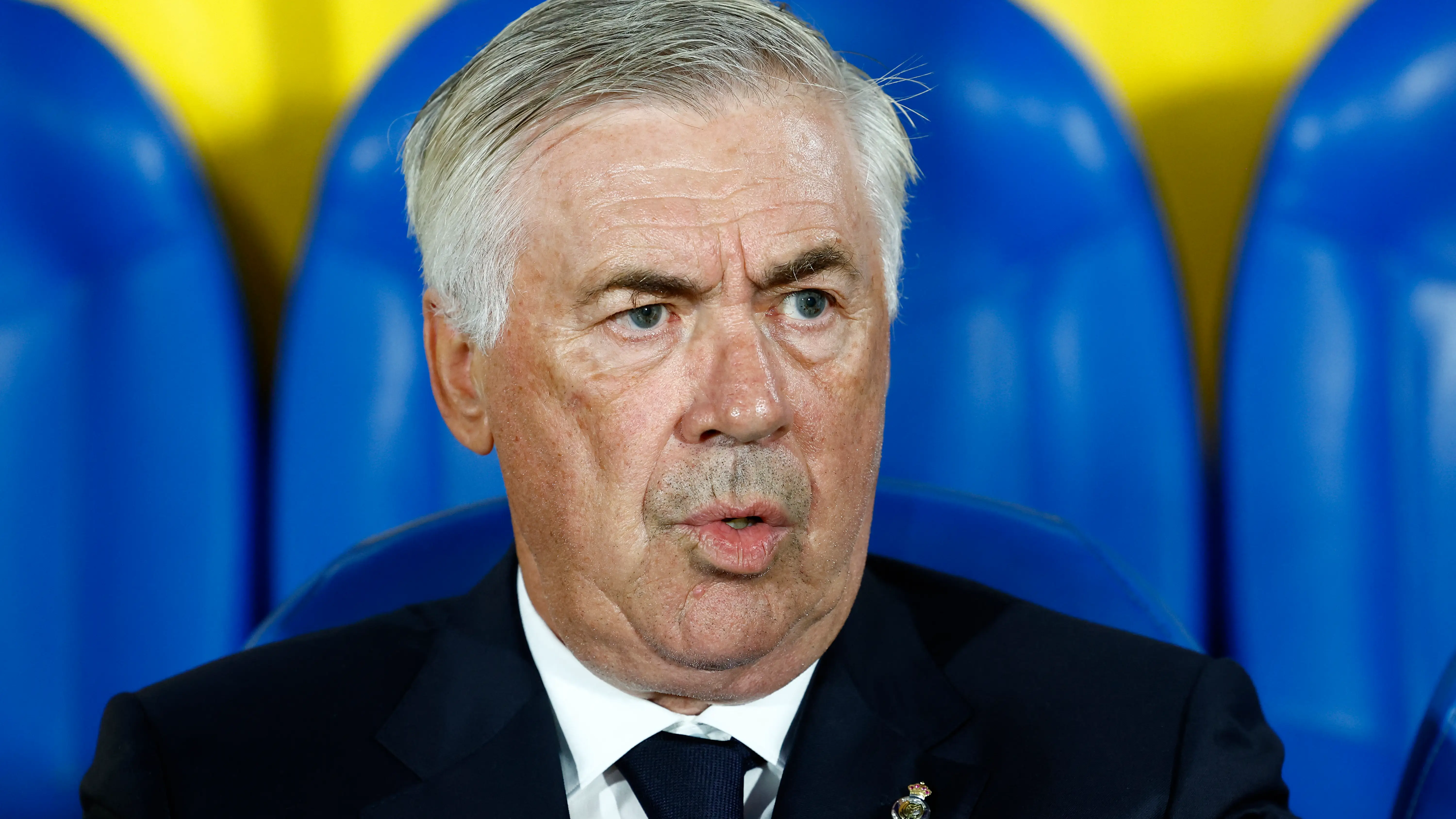 Carlo Ancelotti en el partido contra la UD Las Palmas