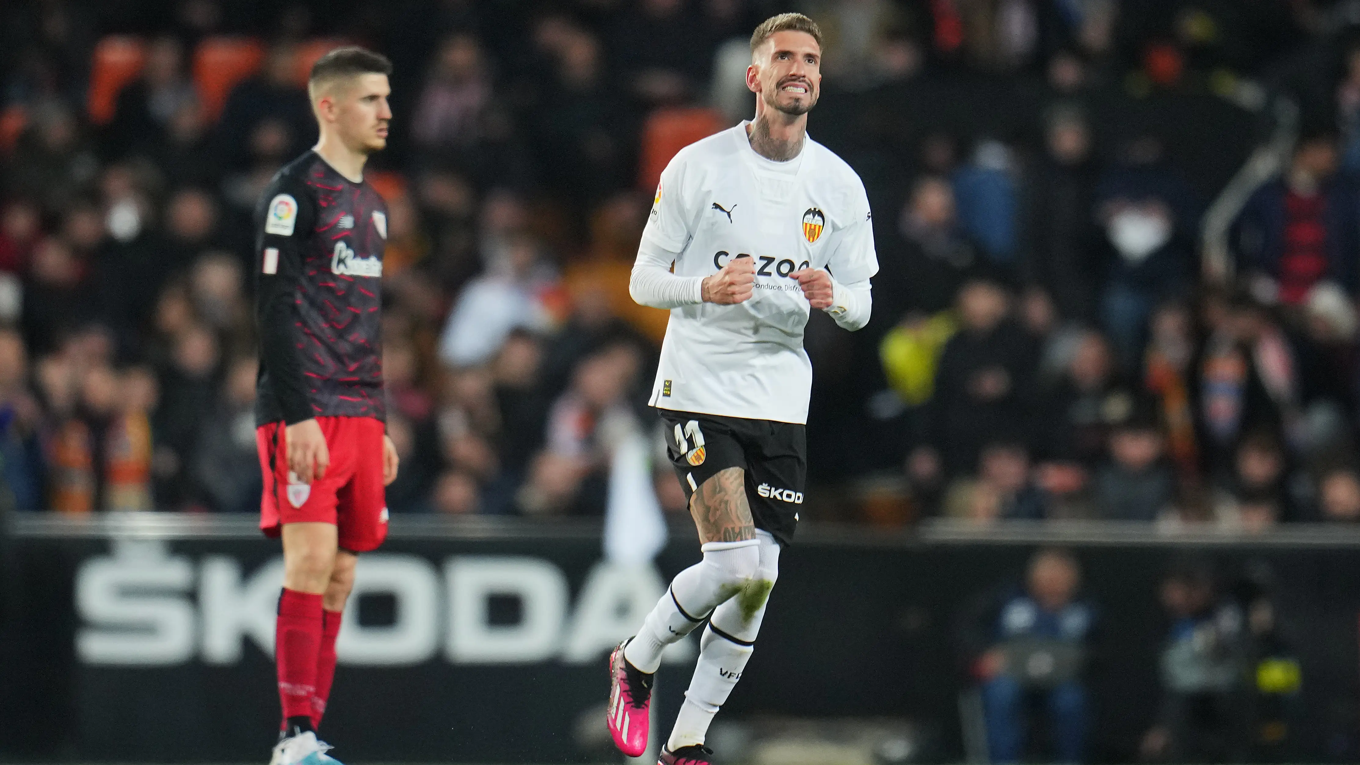 Samu Castillejo jugando con el CF Valencia Samu Castillejo jugando con el CF Valencia