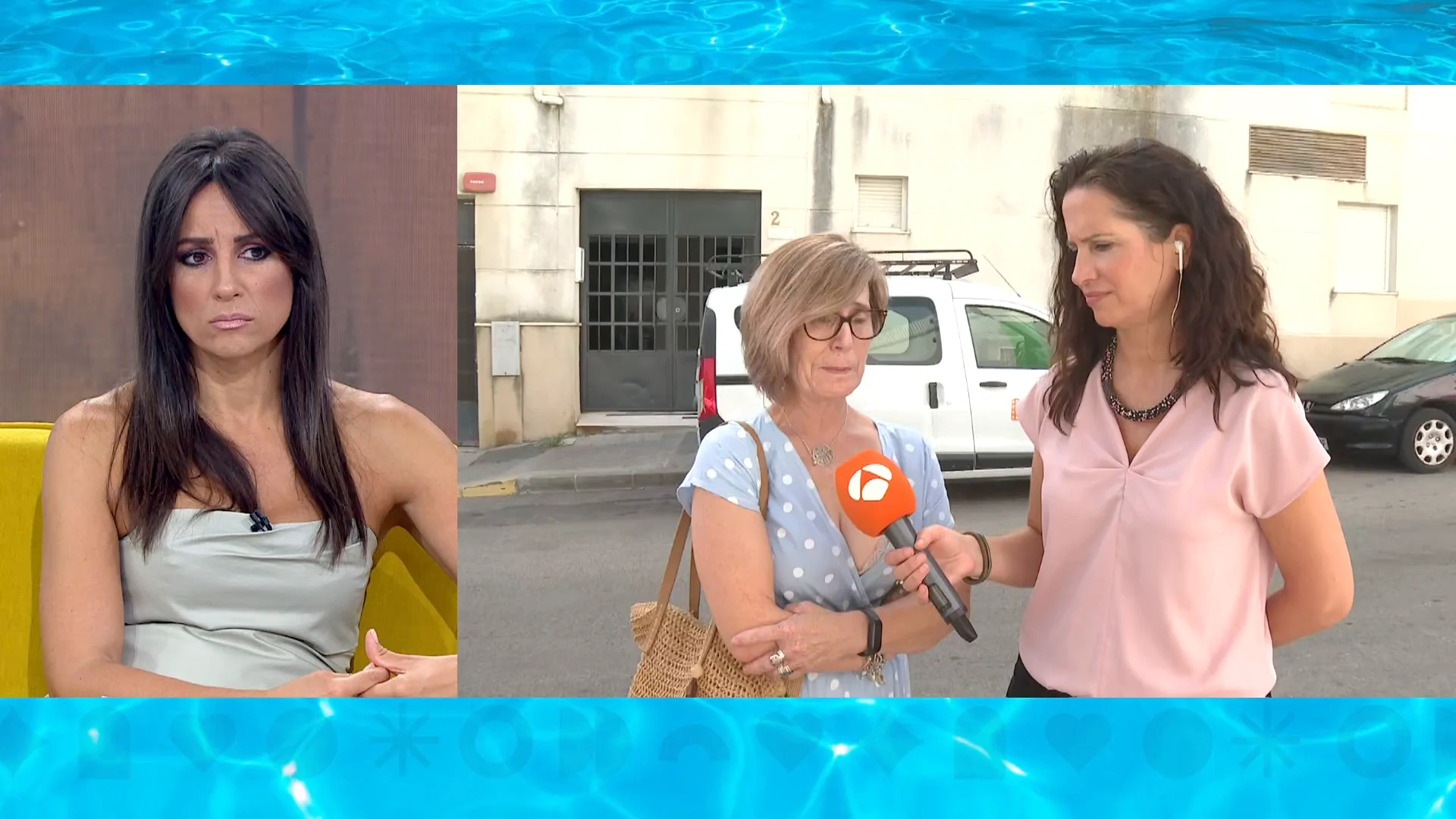 Una de las vecinas habla con una reportera de Espejo Público Una de las vecinas habla con una reportera de Espejo Público