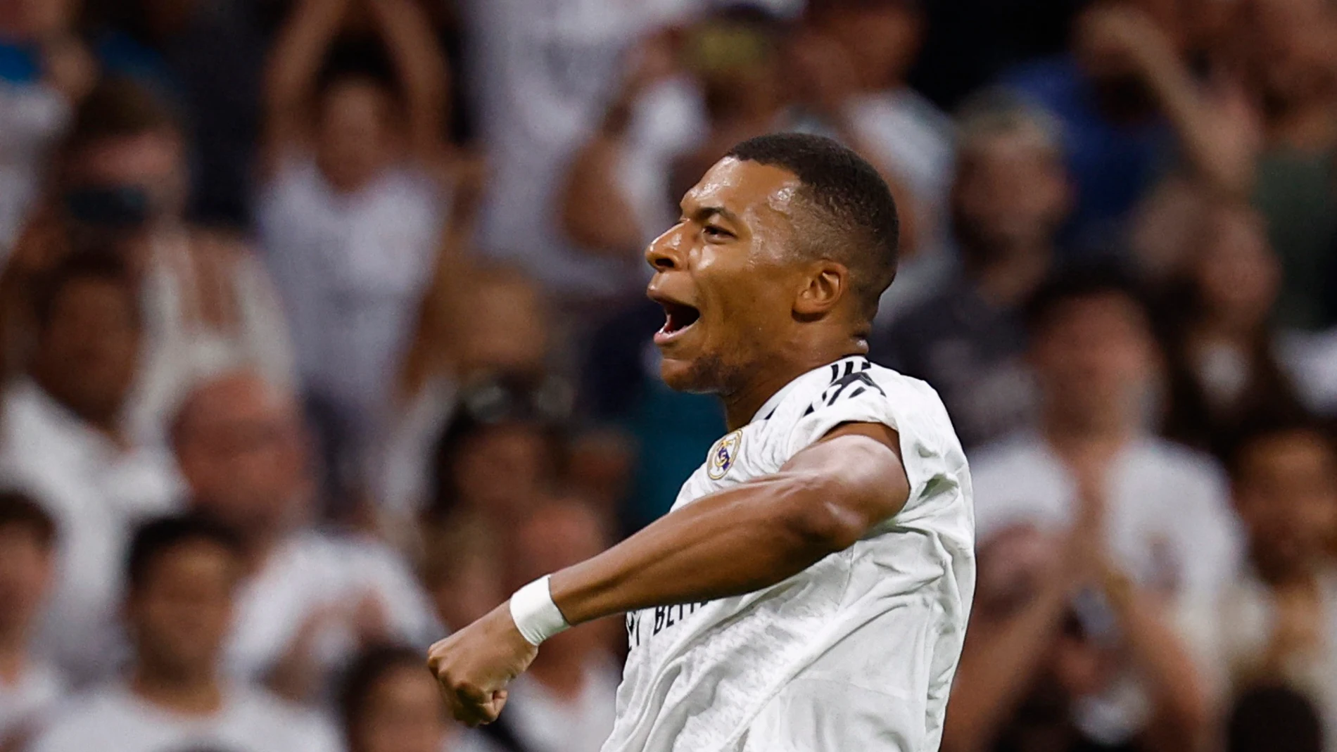 Kylian Mbappé festeja un tanto ante el Betis Kylian Mbappé festeja un tanto ante el Betis
