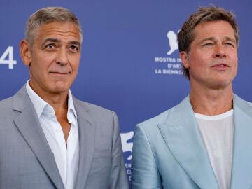 George Clooney y Brad Pitt en el Festival de Venecia