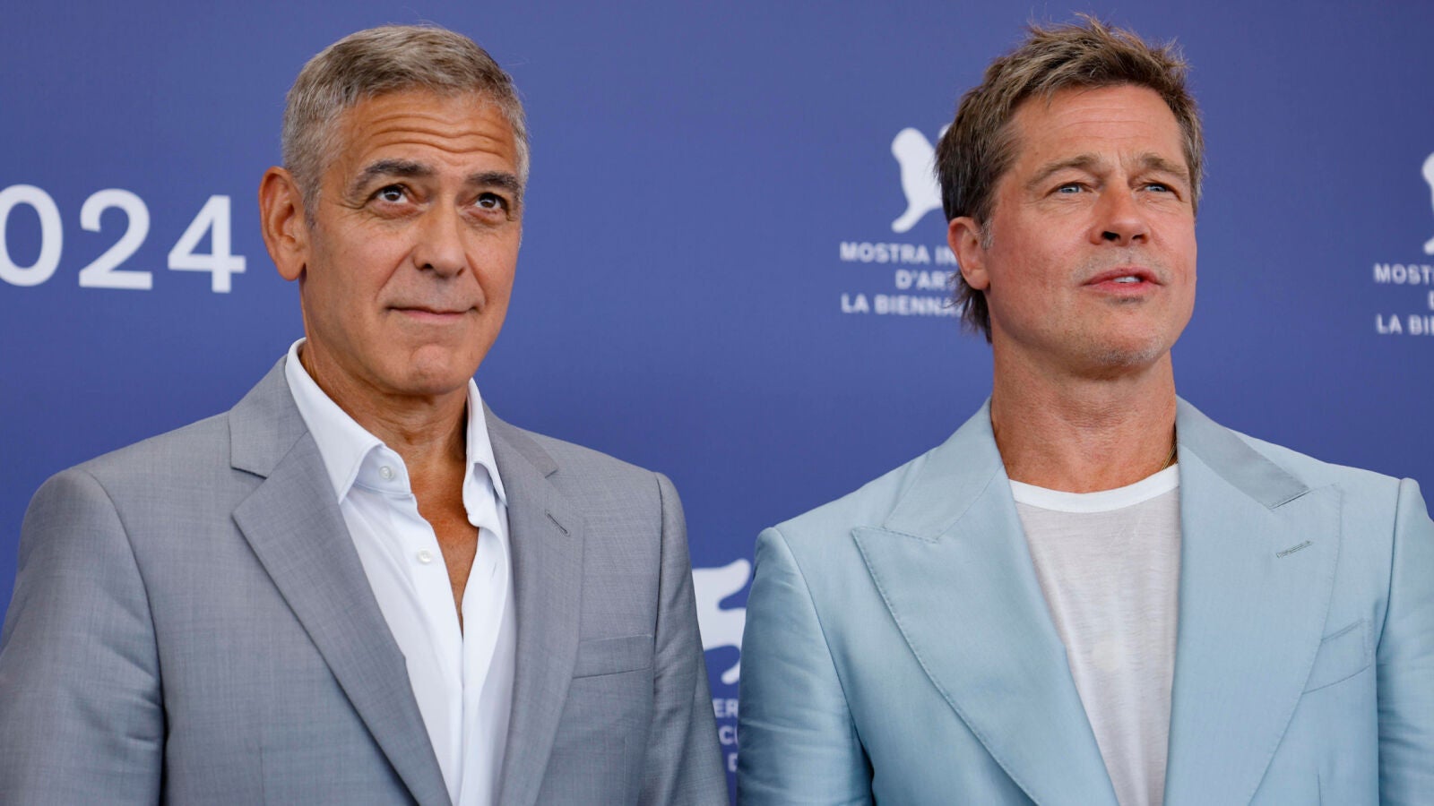 Brad Pitt y George Clooney despliegan sus encantos y desatan la locura en Venecia