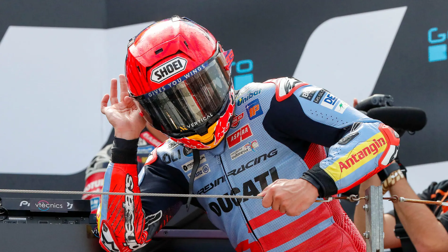 El baile de Marc Márquez en el podio de MotoGP El baile de Marc Márquez en el podio de MotoGP