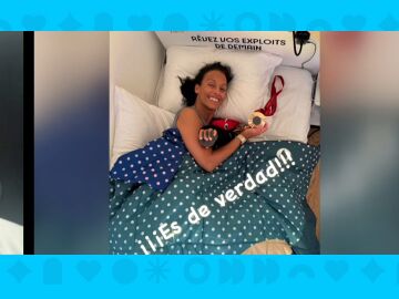 Teresa Perales, con la medalla 28