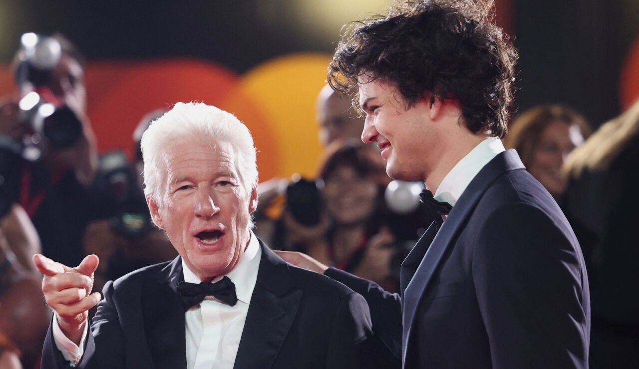 Richard Gere con su hijo Homer en el Festival de Venecia