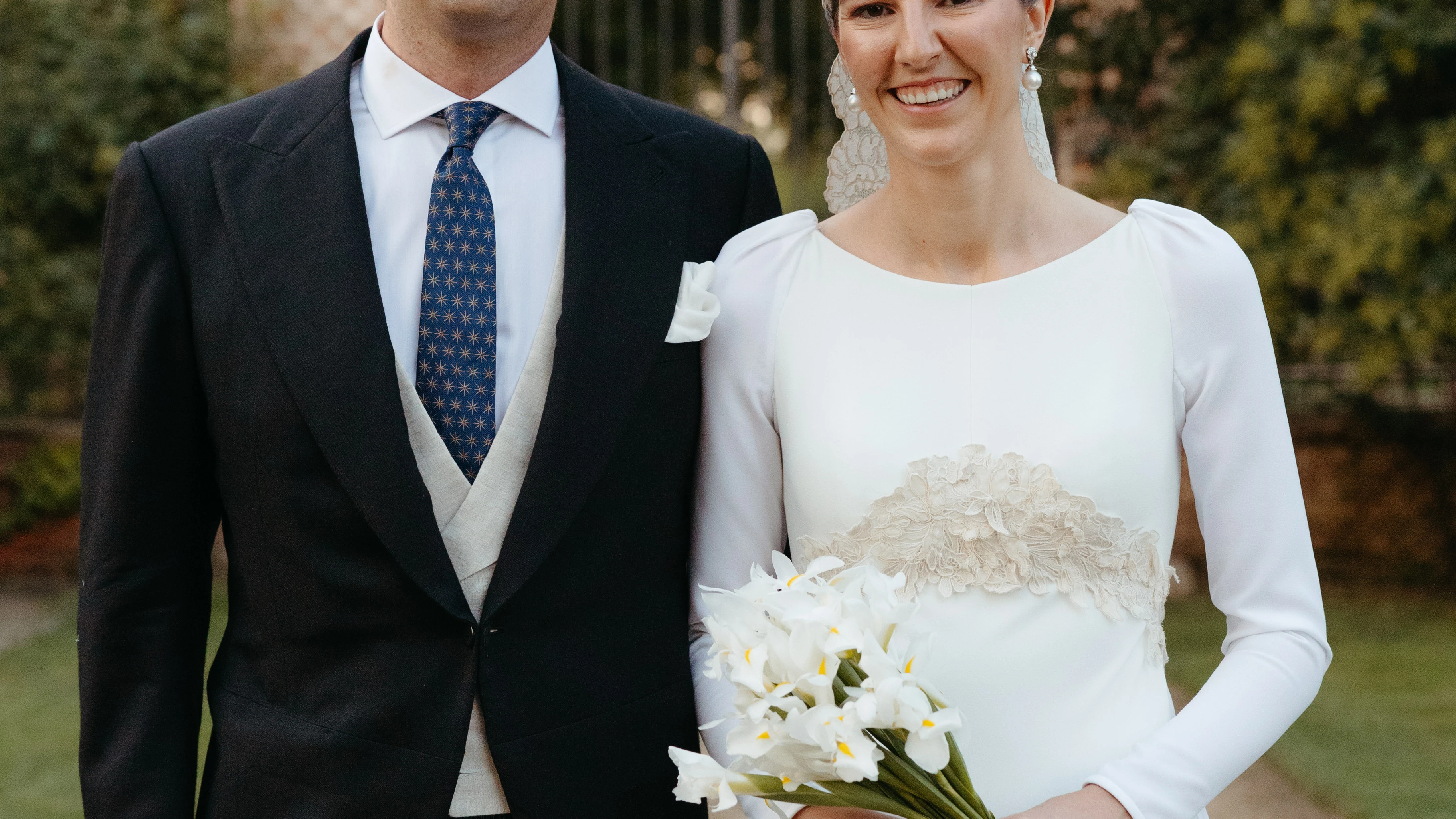 Victoria L&oacute;pez-Quesada y Enrique Moreno de la Cova en su boda