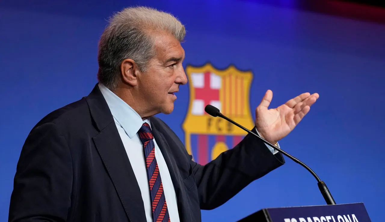 El presidente del FC Barcelona, Joan Laporta