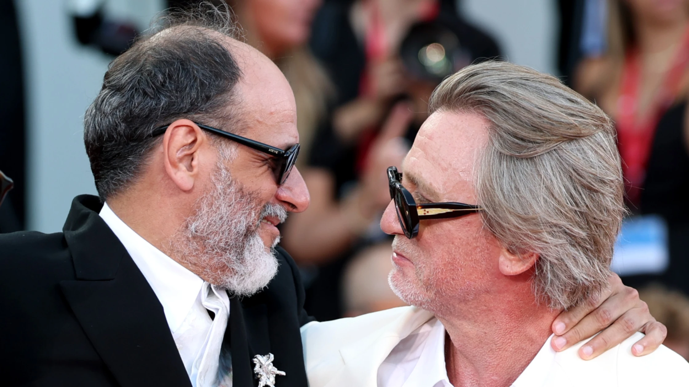 Luca Guadagnino y Daniel Craig presentando Queer en el Festival de Venecia
