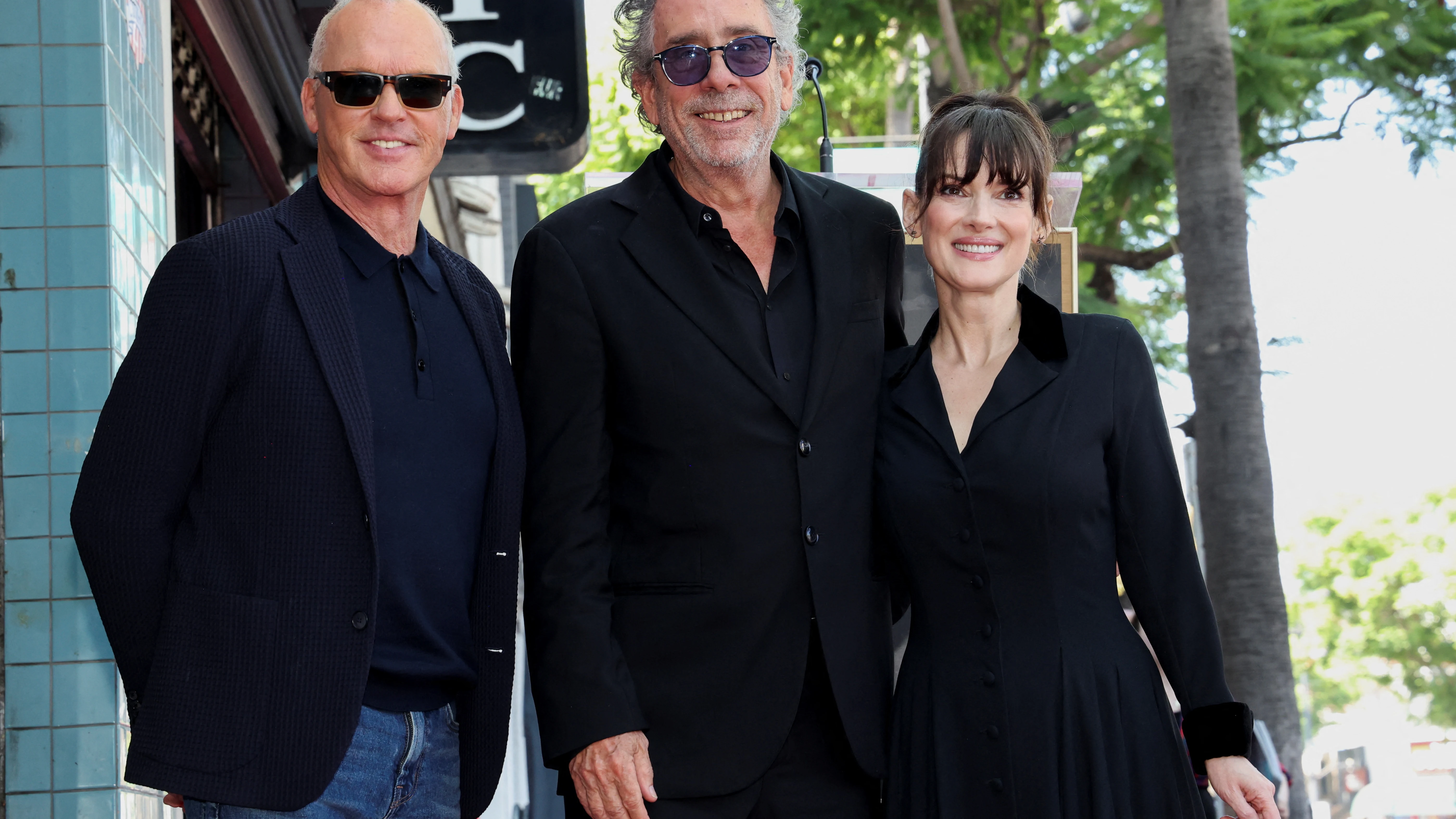 Michael Keaton, Tim Burton y Winona Ryder Michael Keaton, Tim Burton y Winona Ryder
