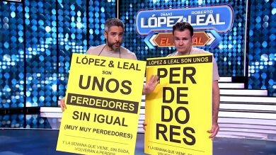 López y Leal se enfrentan al primer castigo de Atresmedia: promocionan su derrota con carteles de 