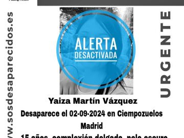 Encuentran a Yaiza Martín, la menor desaparecida en Ciempozuelos (Madrid)