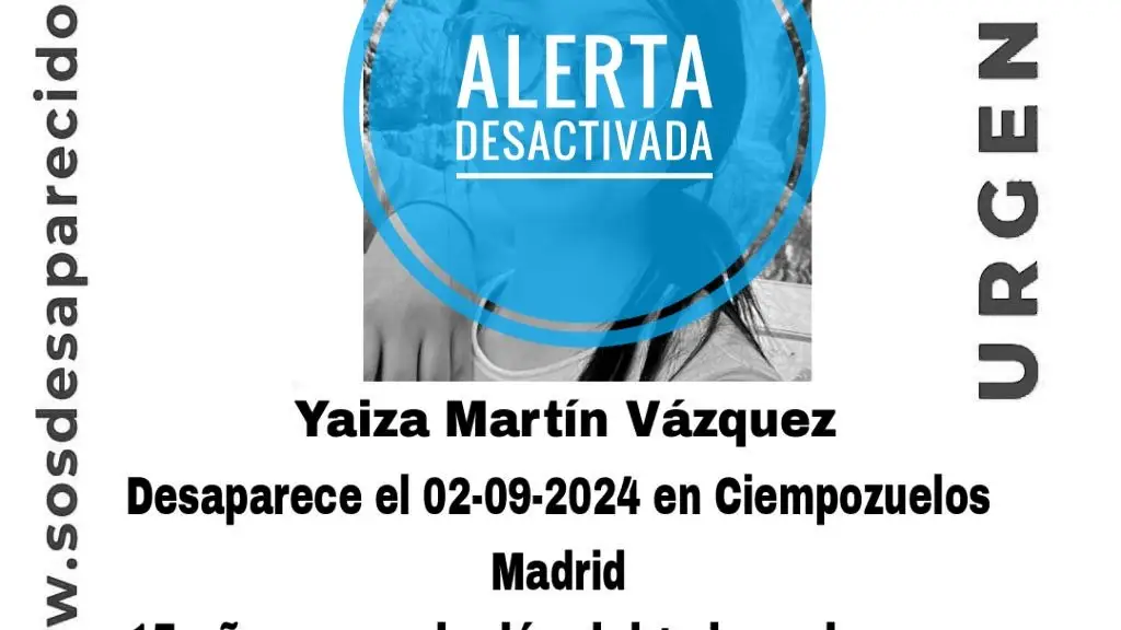 Encuentran a Yaiza Martín, la menor desaparecida en Ciempozuelos (Madrid) Encuentran a Yaiza Martín, la menor desaparecida en Ciempozuelos (Madrid)